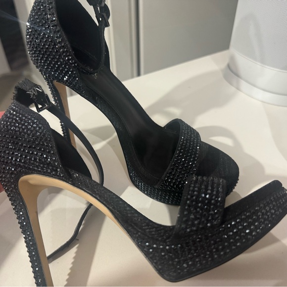 MICHAEL KORS|Rhinestones Black Stiletto Heels shiny perfect for any occasion - Picture 3 of 8